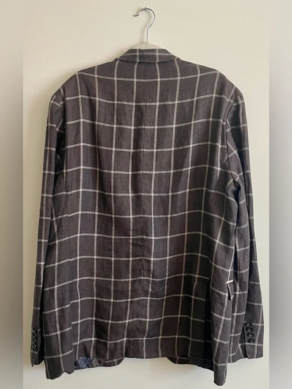 🪶 TALLIA Checked Gray Windowpane Men's Blazer 🪶